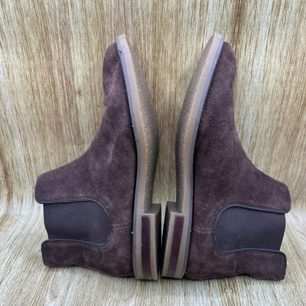 Clarks Jaxen Chelsea Boots Men's Size 11.5 Dark Brown Suede Ultimate Comfort